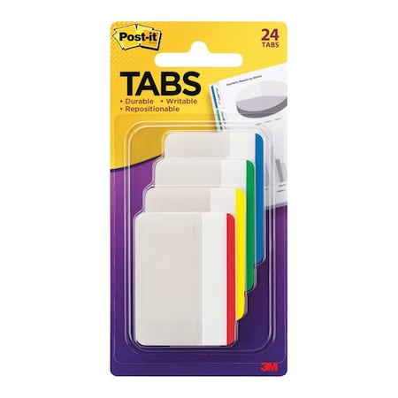 Scotch Post-it Tabs 2 in. W X 1.5 in. L Assorted Sticky Filing Tabs 4 pad 686F-1